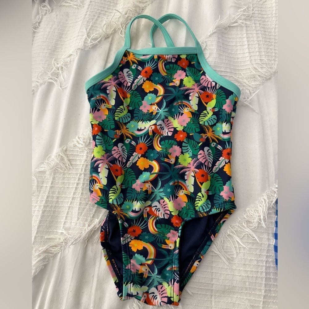 Cat & Jack Tropical Floral Kids One Piece